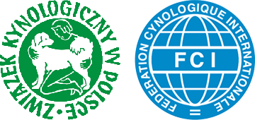 Logo Związek Kynologiczny w Polsce (ZKwP) i Fédération Cynologique Internationale (FCI) Logo Związek Kynologiczny w Polsce (ZKwP) i Fédération Cynologique Internationale (FCI)